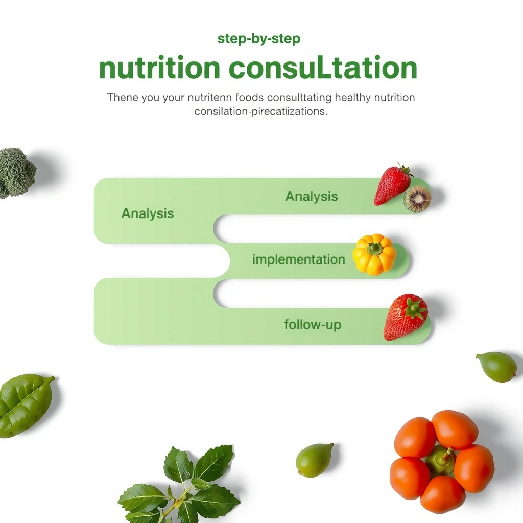Nutrition consultation process steps visualization